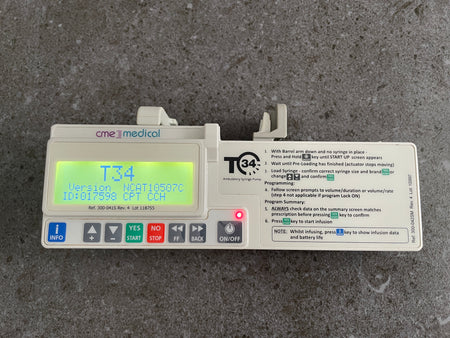 Pompe à perfusion CME McKinley T34 avec écran LCD.