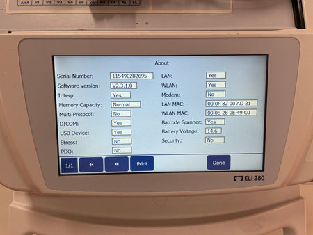 Welch Allyn Mortara ELI 280 ECG – Appareil électrocardiogramme avancé